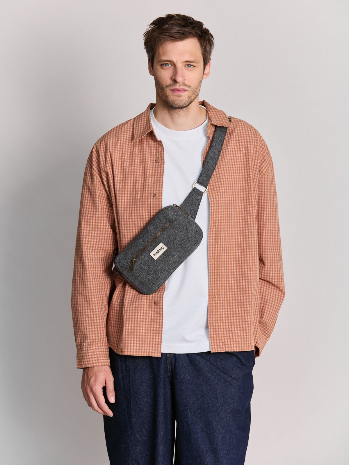Harry dark grey denim bum bag