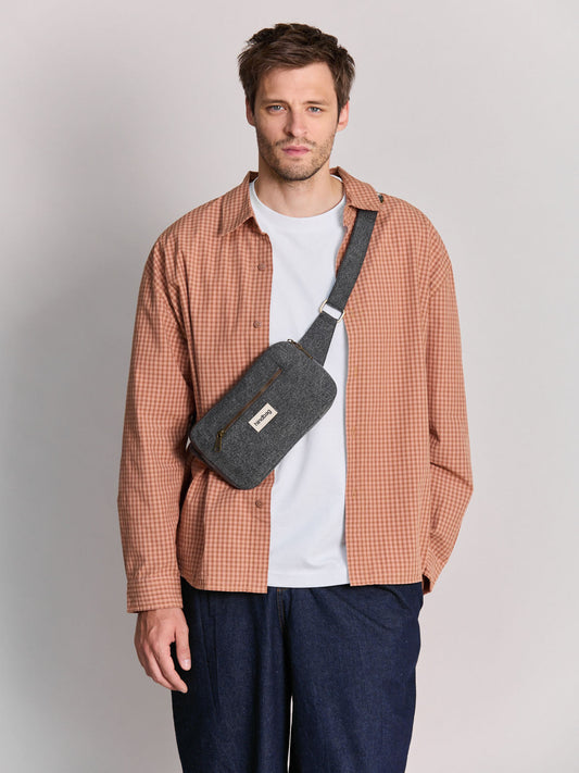 Harry dark grey denim bum bag