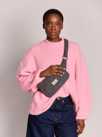 Harry dark grey denim bum bag