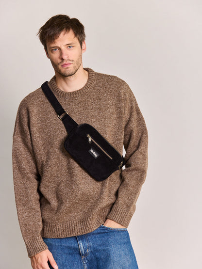 Harry black corduroy bum bag