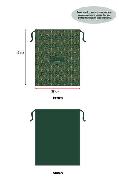 Green reusable gift bag
