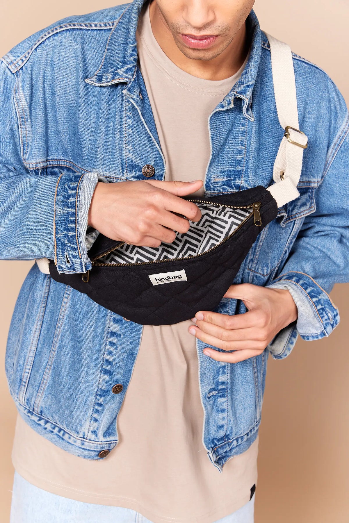 Olivia Quilted Belt Bag Black