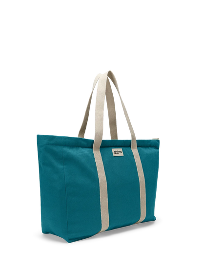 Peacock Blue Jean Bag