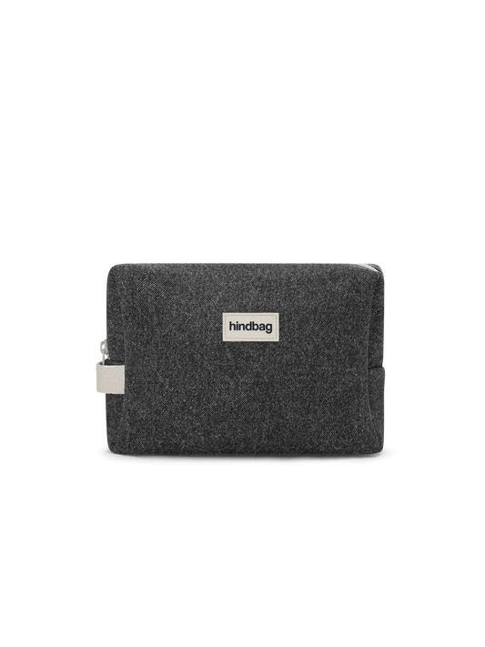 Leon dark grey denim Toiletry Bag