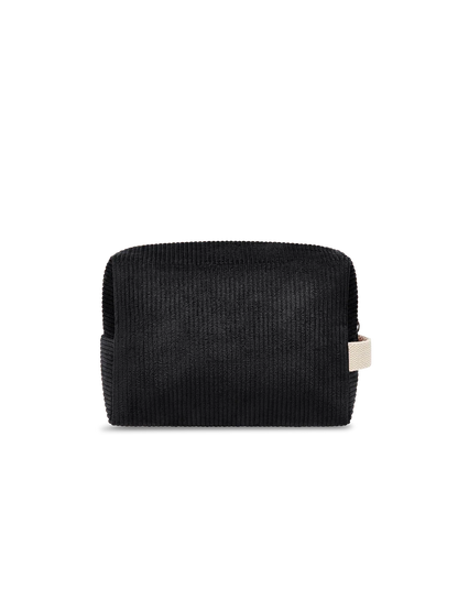 Leon black corduroy Toiletry Bag