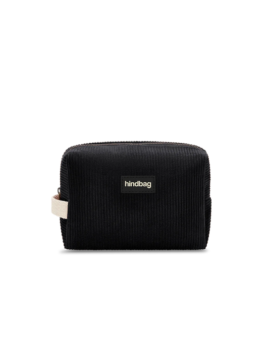 Leon black corduroy Toiletry Bag