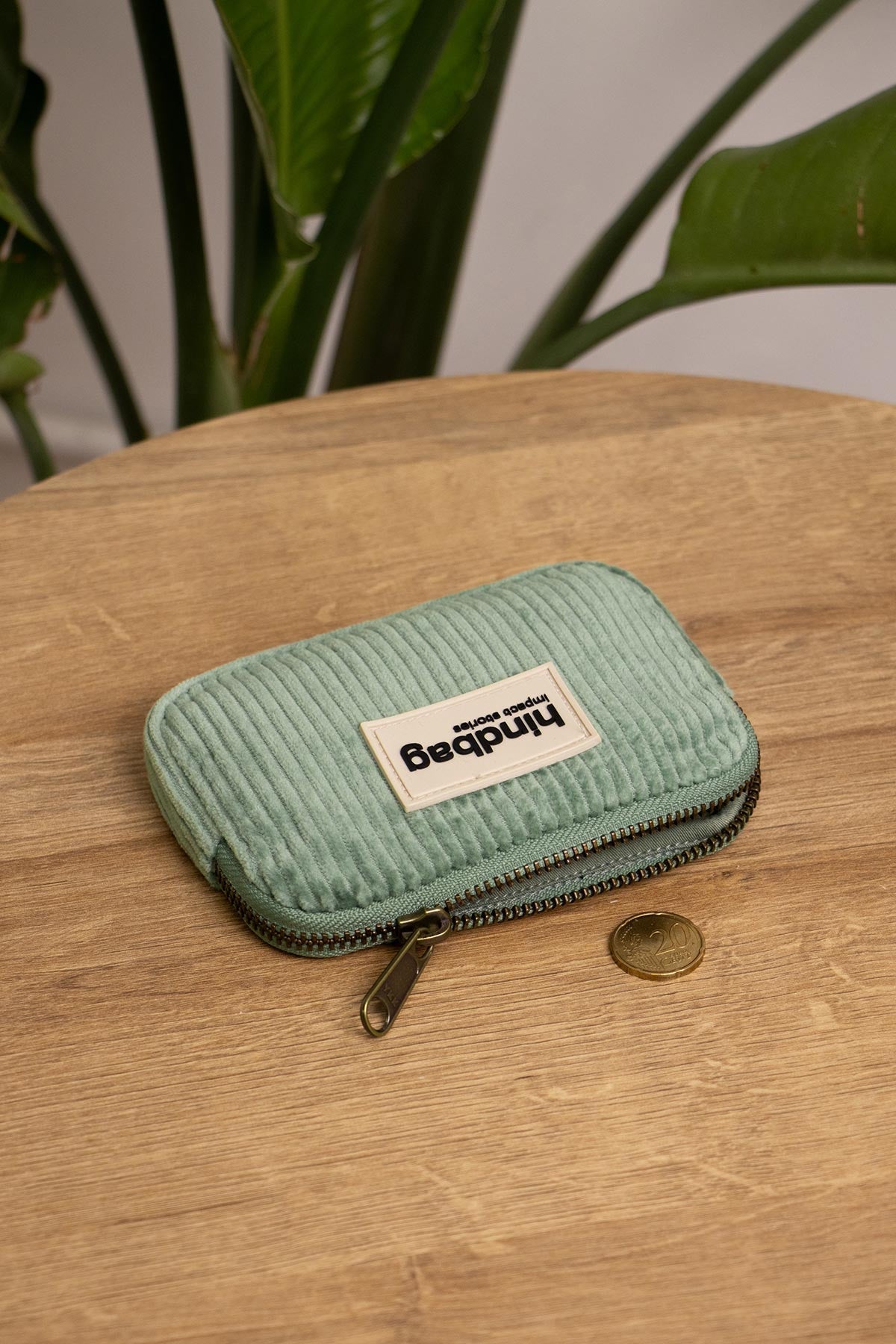Lili Mint Green Corduroy Coin Purse