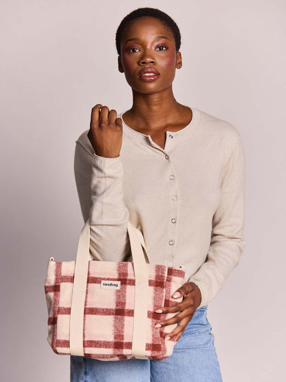 Louise pink tartan crossbody