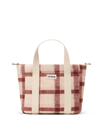 Louise pink tartan crossbody