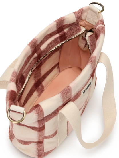 Louise pink tartan crossbody