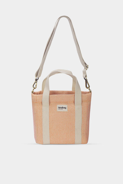 Louise coral woven fanny pack