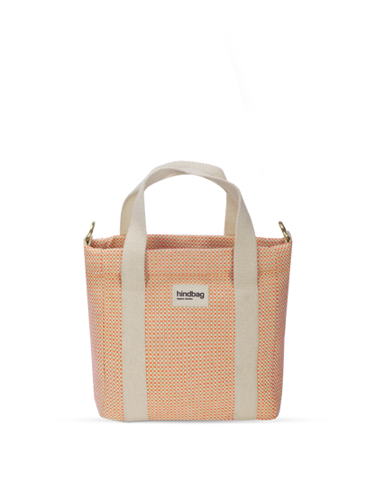 Louise coral woven fanny pack