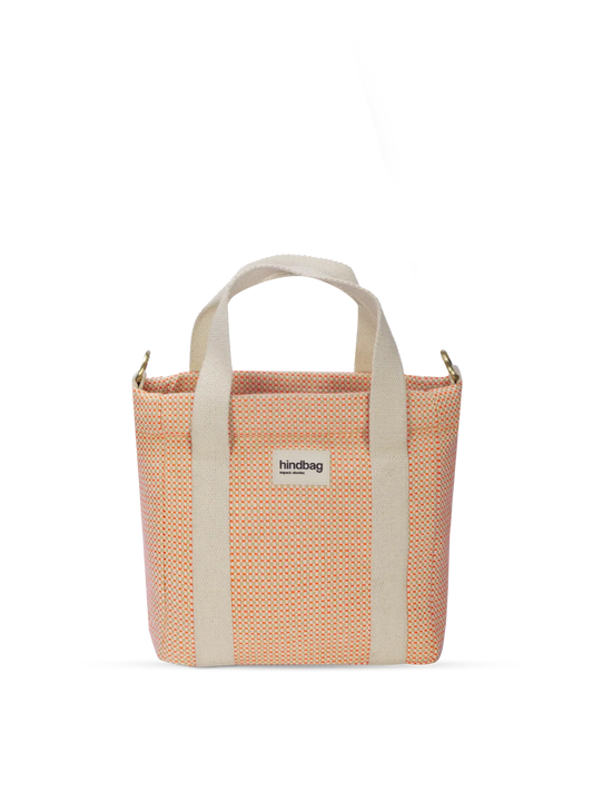 Louise coral woven fanny pack