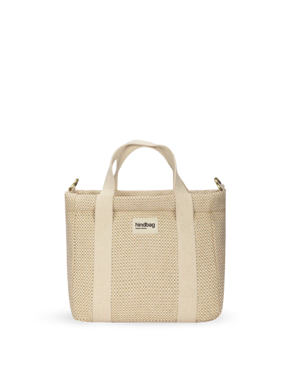 Louise nude woven crossbody