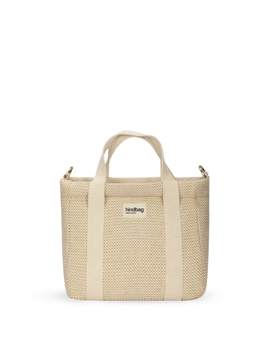 Louise nude woven crossbody