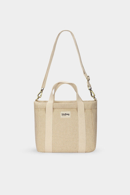 Louise nude woven crossbody