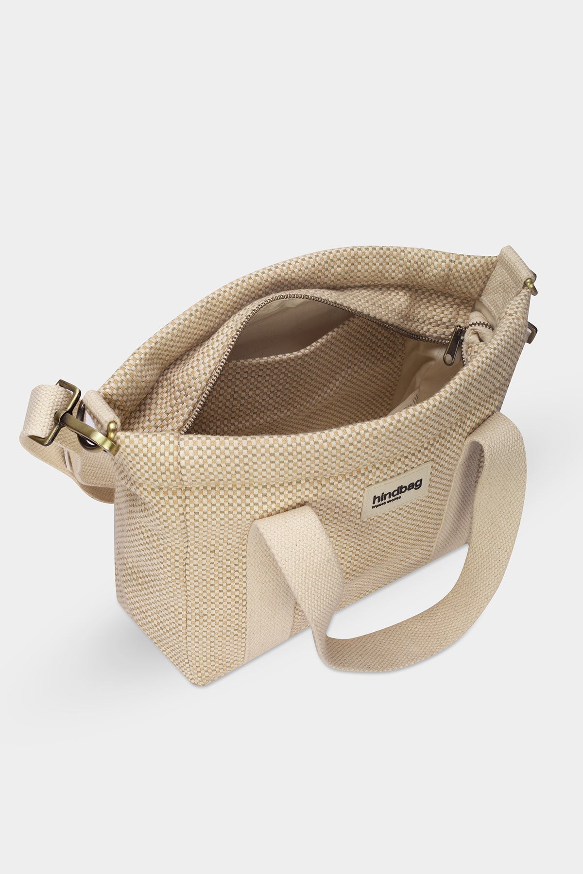 Louise nude woven crossbody