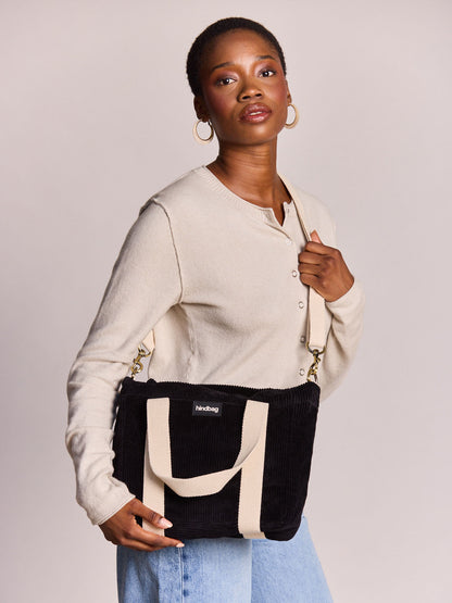 Louise black corduroy Crossbody