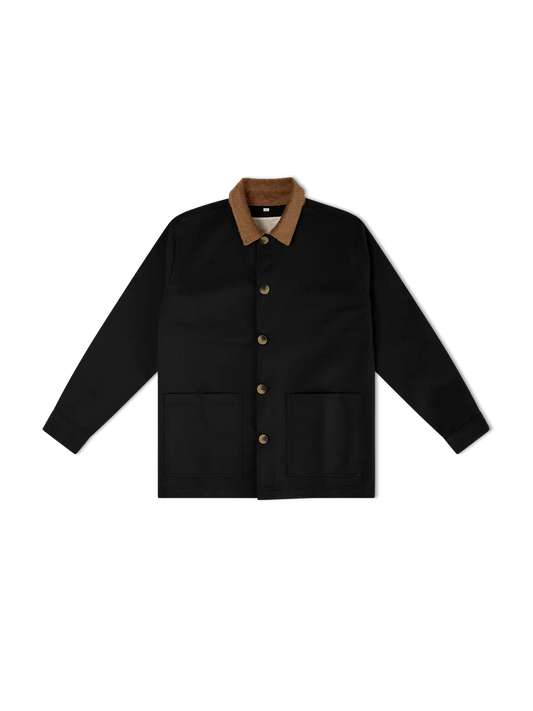 Unisex Marcel black jacket with velvet collar