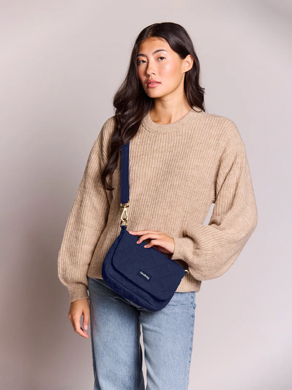 Quilted handbag Margault Navy