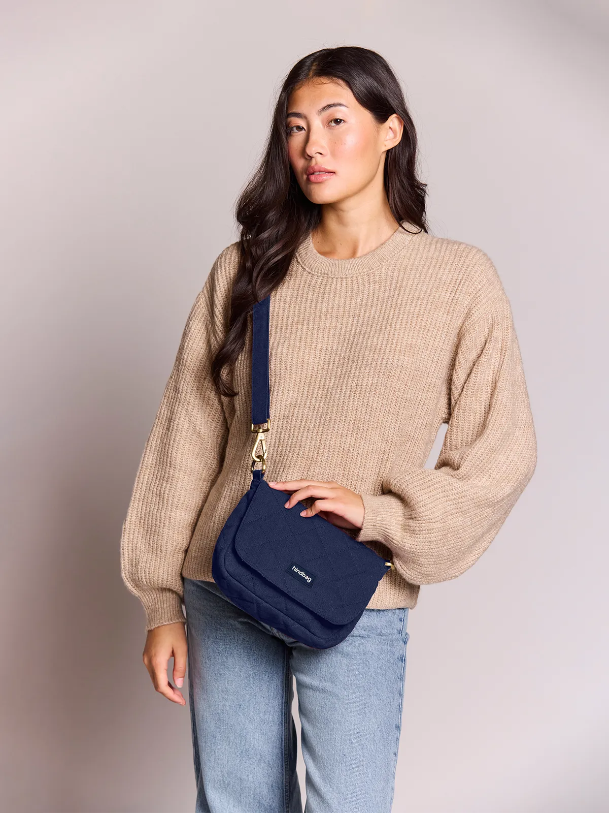 Quilted handbag Margault Navy