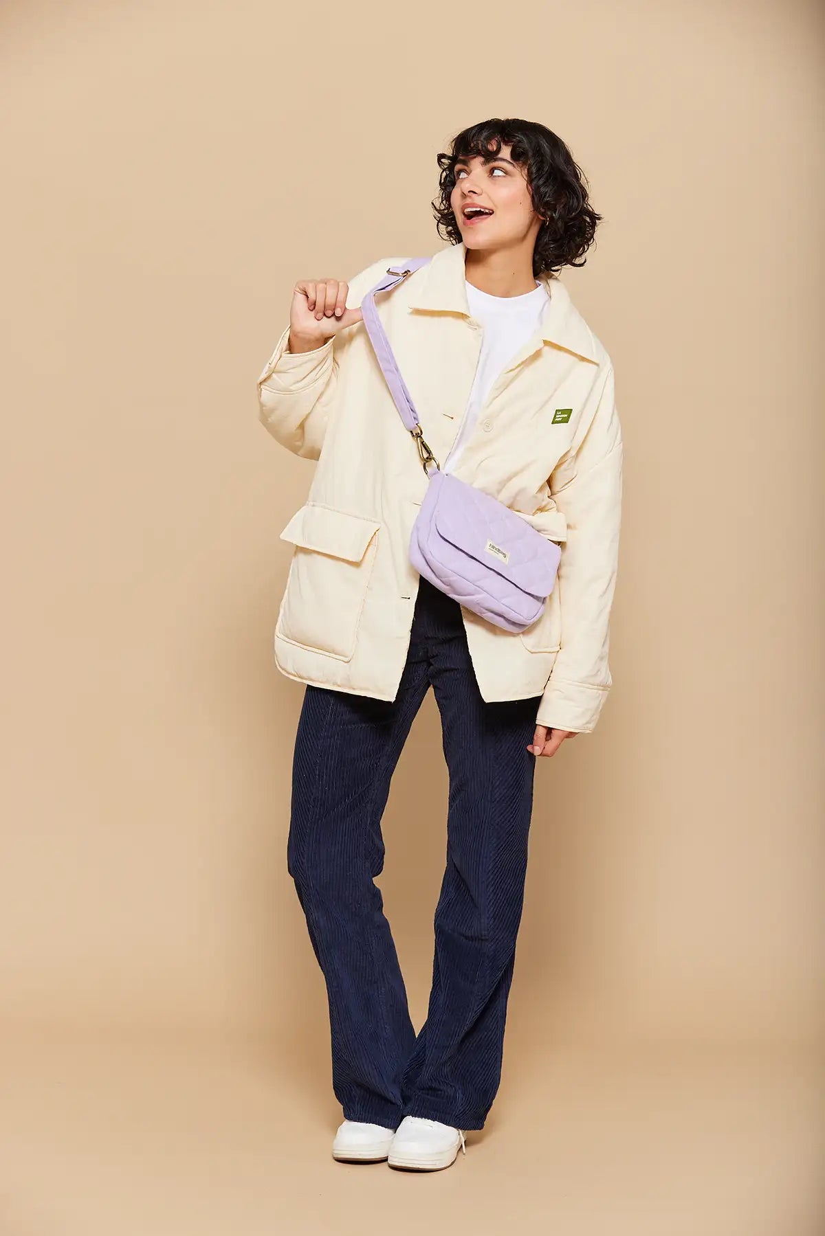 Margault lilac quilted handbag