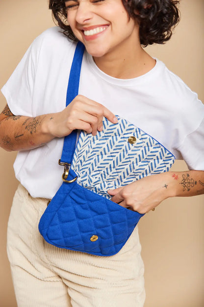 Margault quilted handbag Electric blue