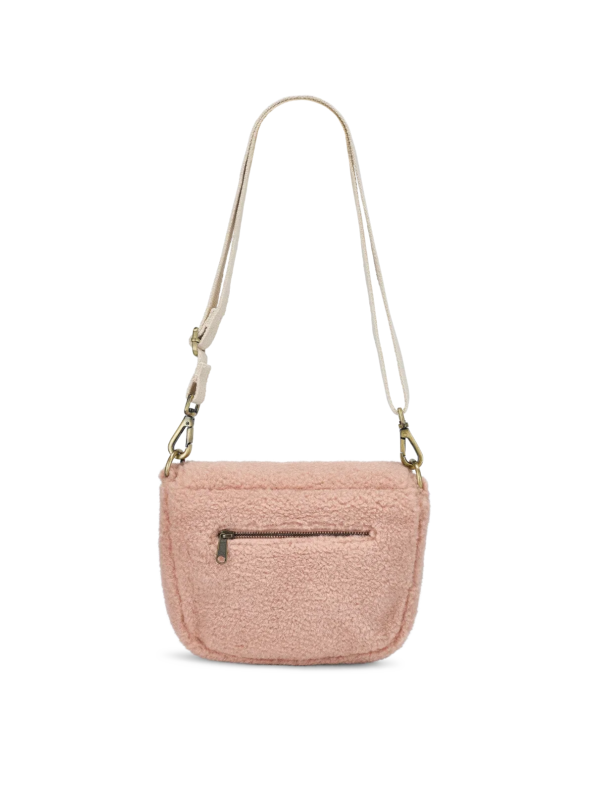 Teddy Crossbody Handbag in Powder Pink