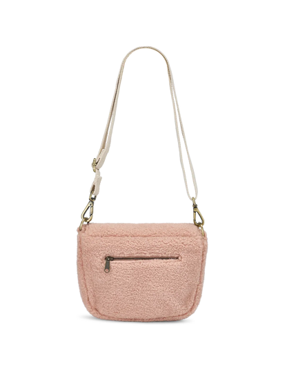 Teddy Crossbody Handbag in Powder Pink
