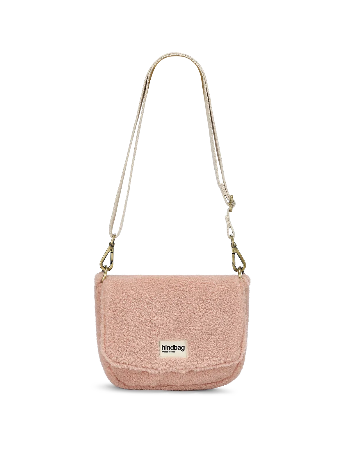 Teddy Crossbody Handbag in Powder Pink