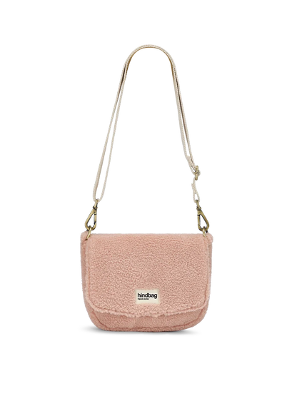 Teddy Crossbody Handbag in Powder Pink