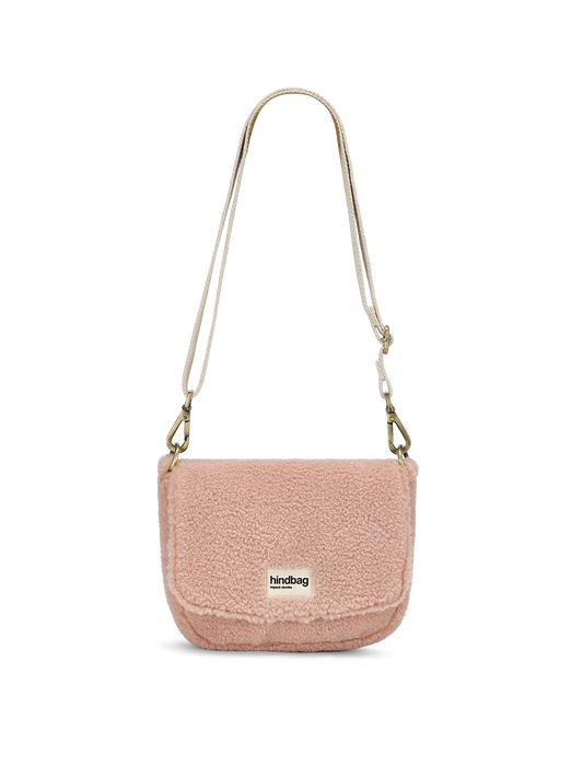 Teddy Crossbody Handbag in Powder Pink