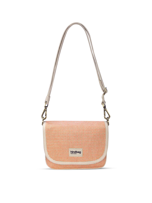 Margault coral Woven Fanny pack