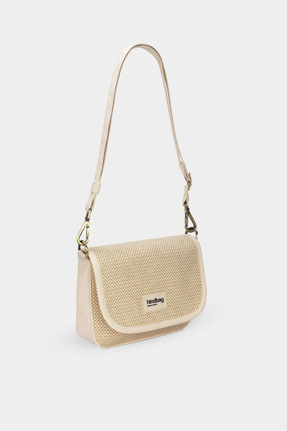 Margault nude woven crossbody