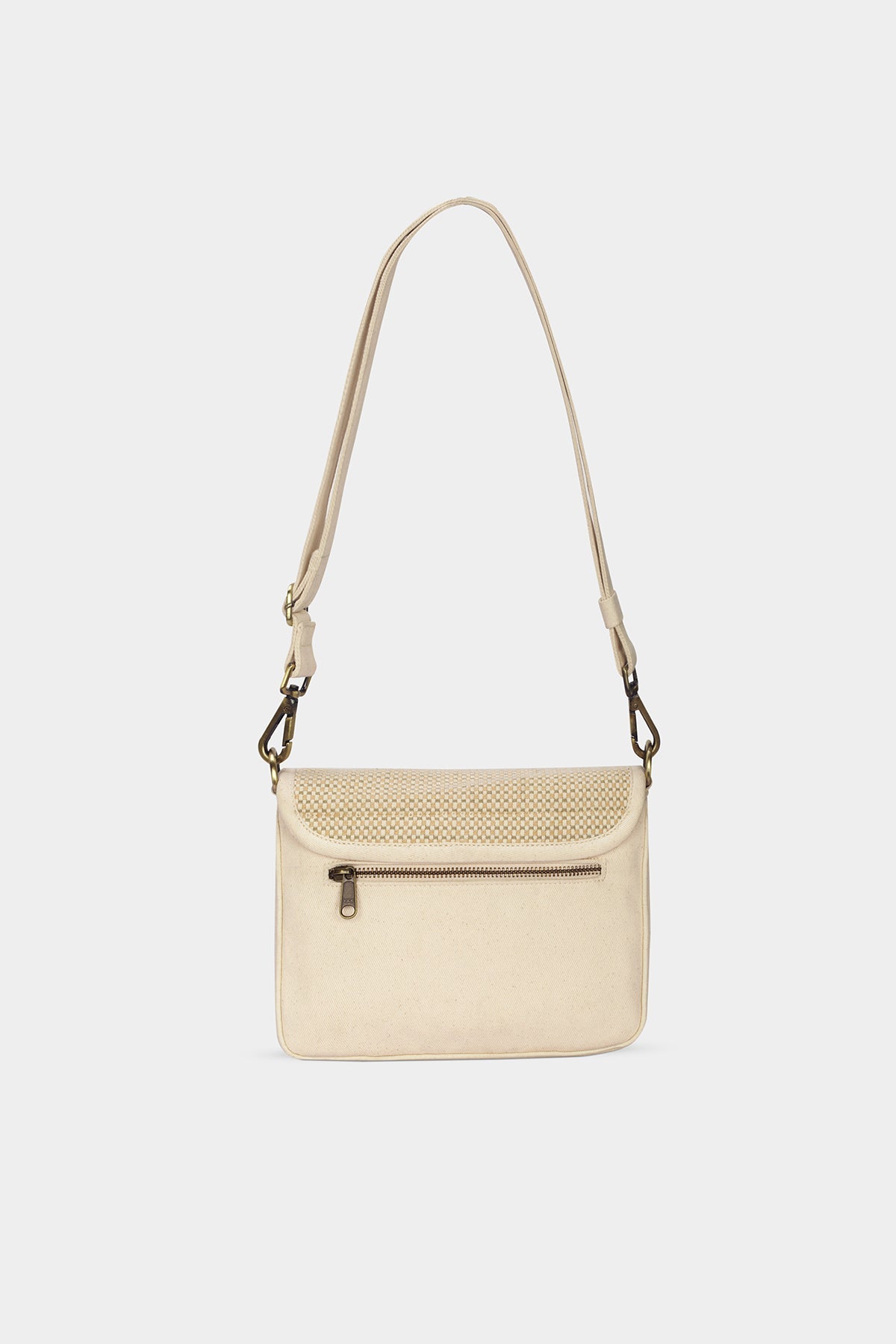 Margault nude woven crossbody