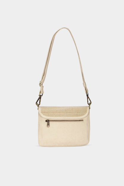 Margault nude woven crossbody