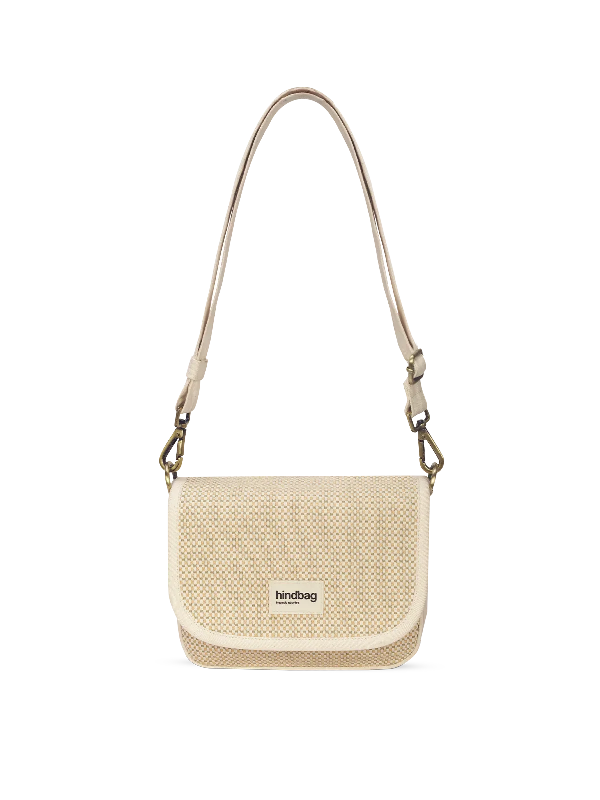 Margault nude woven crossbody