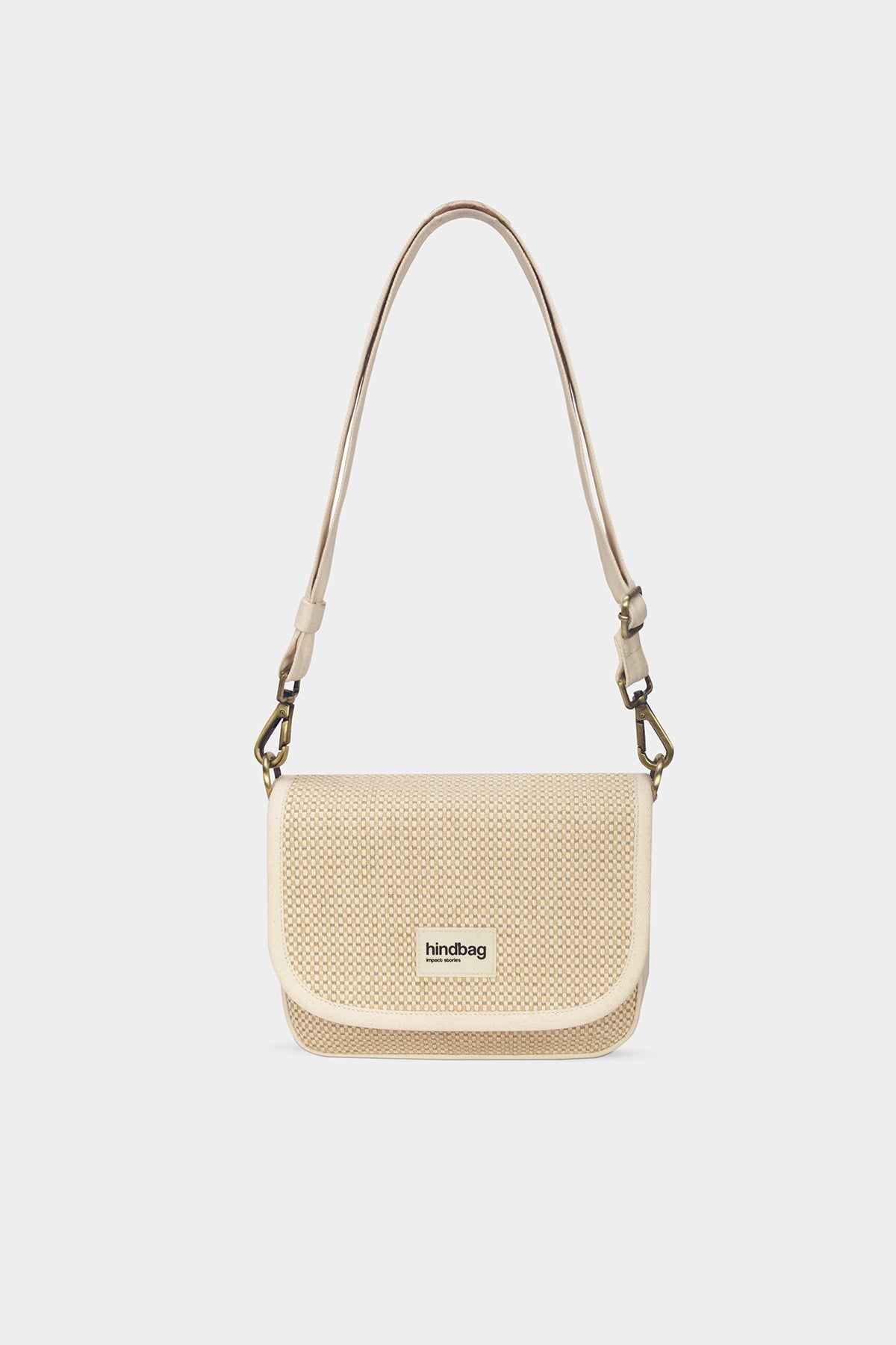Margault nude woven crossbody