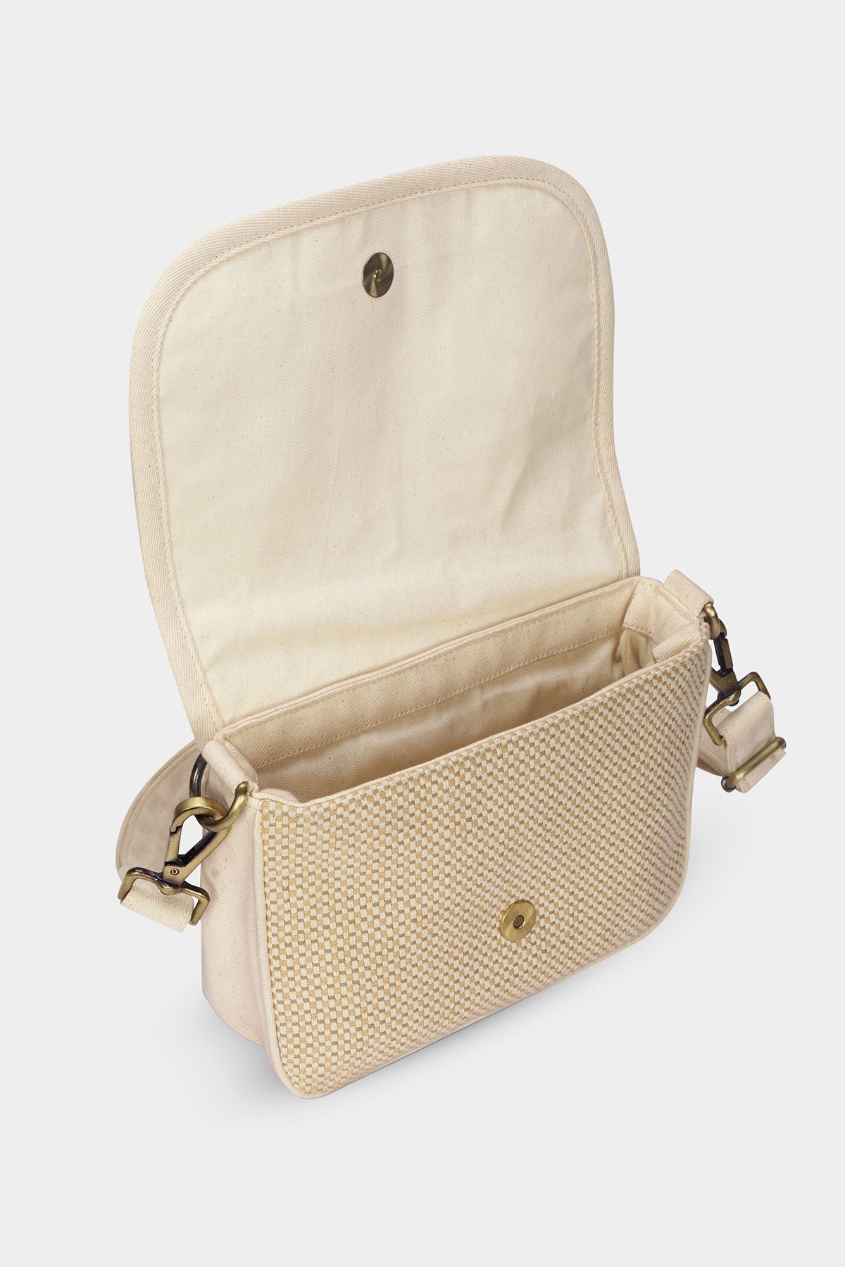 Margault nude woven crossbody