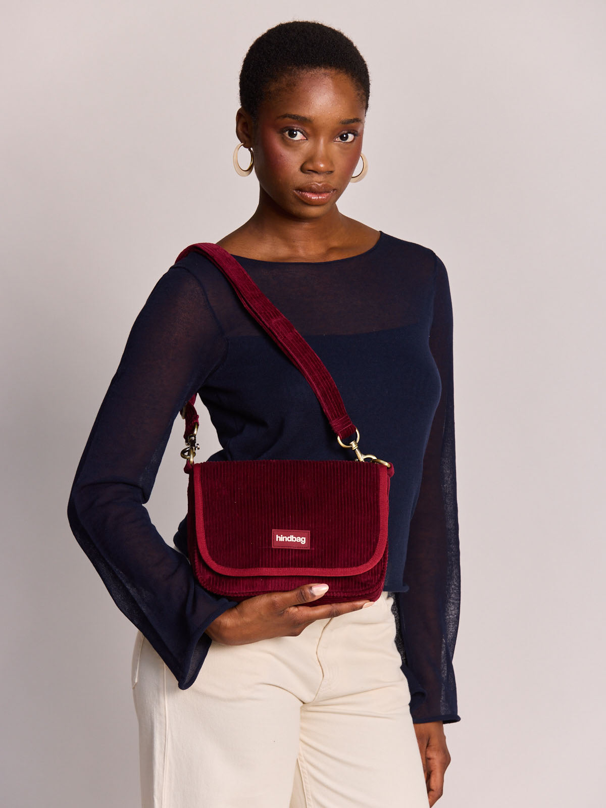 Margault burgundy corduroy Crossbody