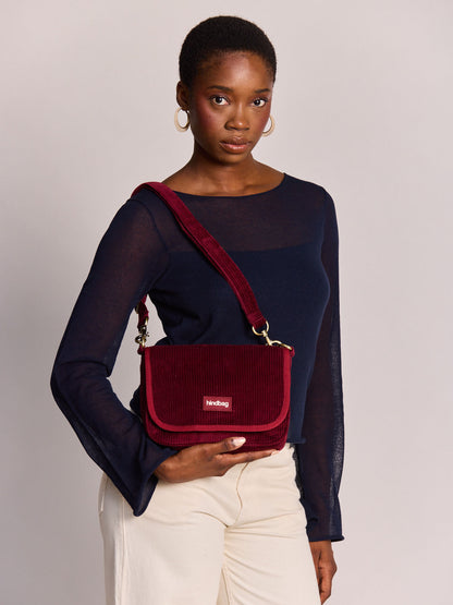 Margault burgundy corduroy Crossbody