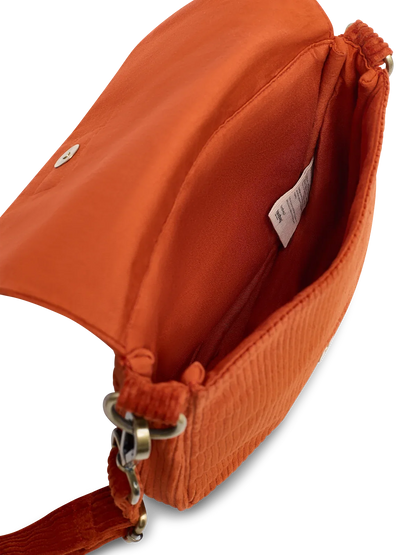 Margault Brick Corduroy Handbag