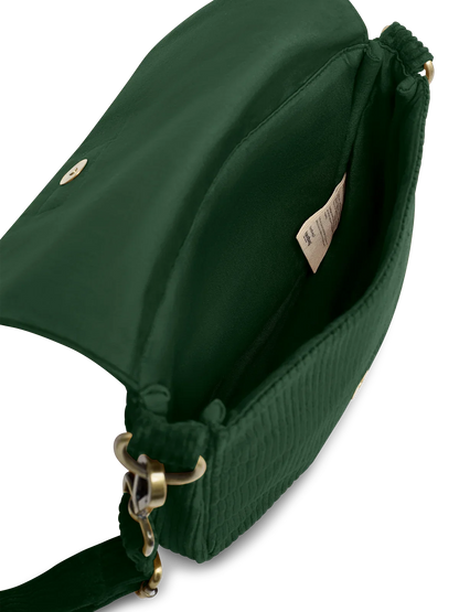 Margault Pine Green Corduroy Handbag