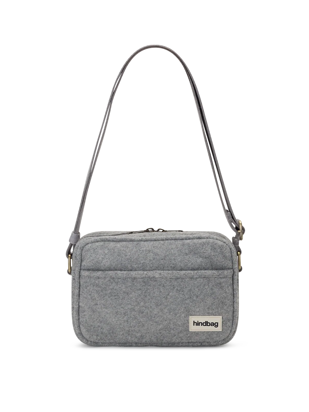 Reporter bag Nino grey wool effect