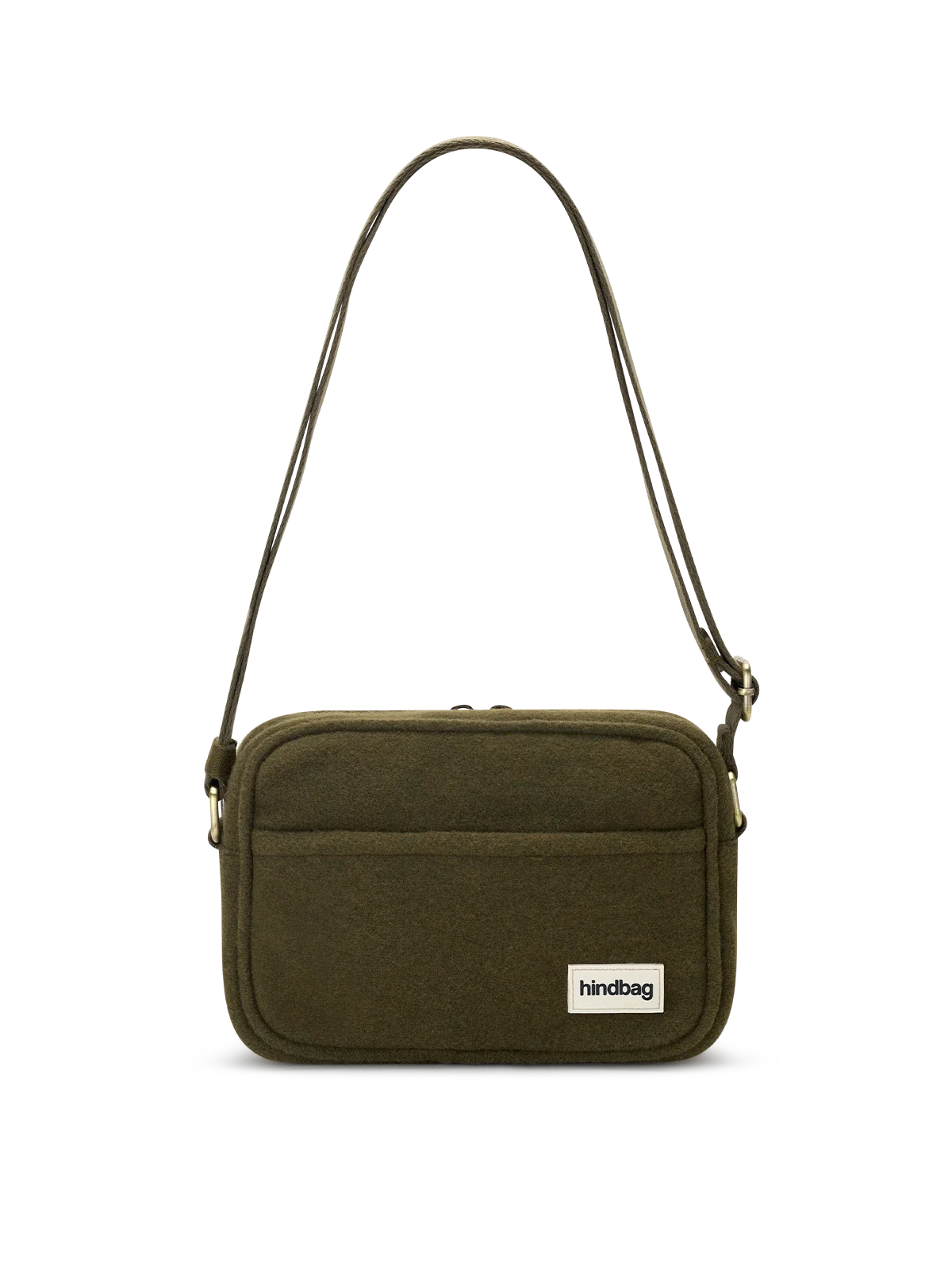 Reporter bag Nino khaki wool effect
