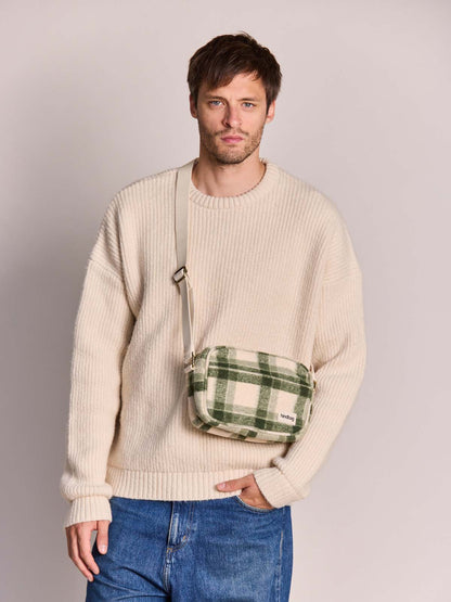Reporter bag Nino green tartan