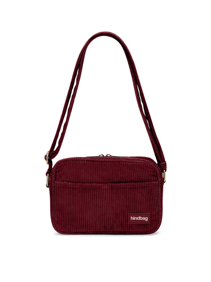 Reporter bag Nino burgundy corduroy