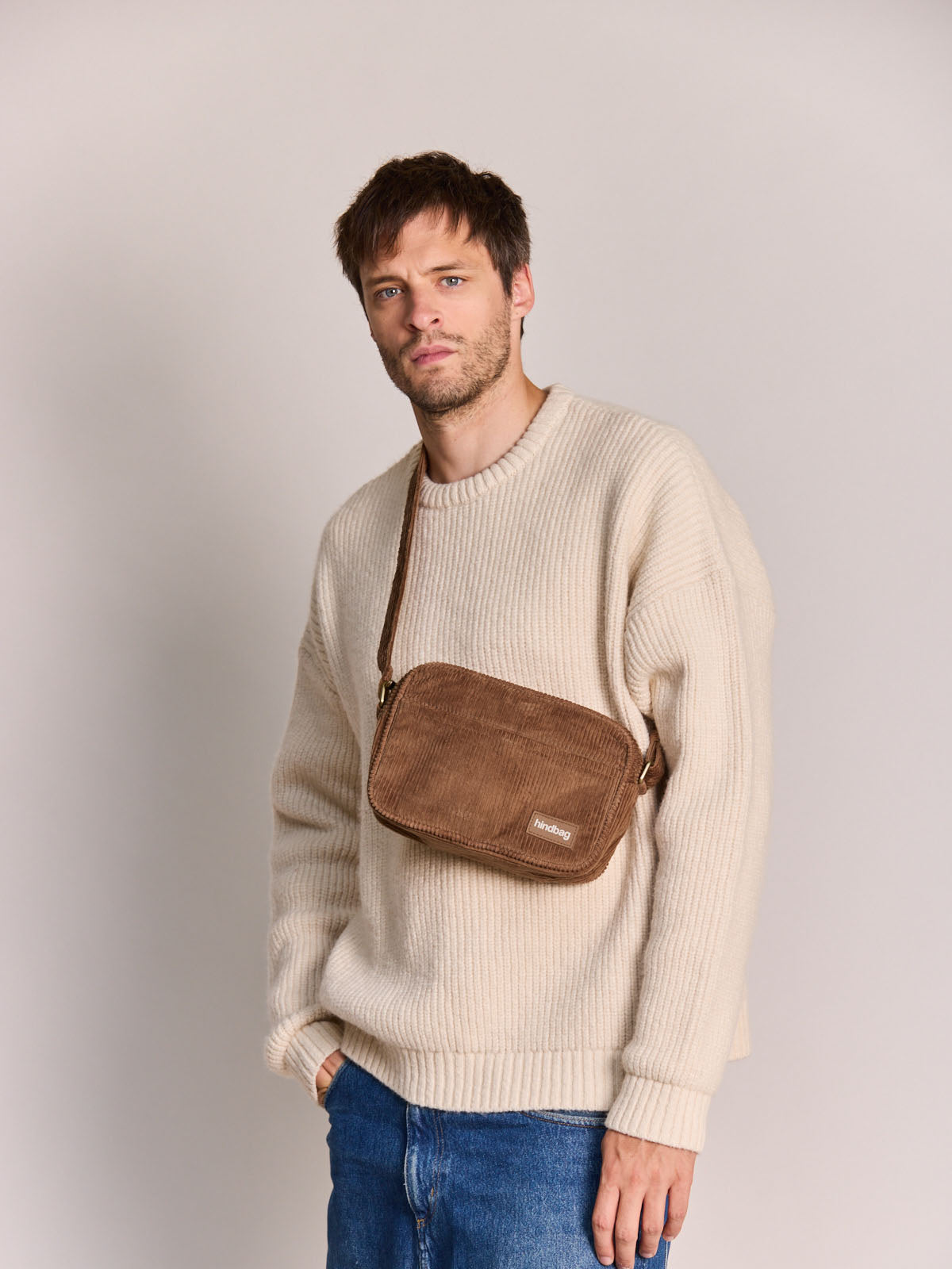 Reporter bag Nino macchiato corduroy