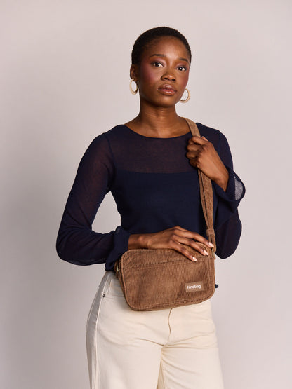 Reporter bag Nino macchiato corduroy