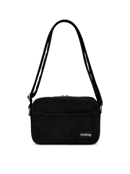 Reporter bag Nino black corduroy